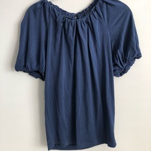Banana Republic | Navy, silk blouse